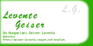 levente geiser business card